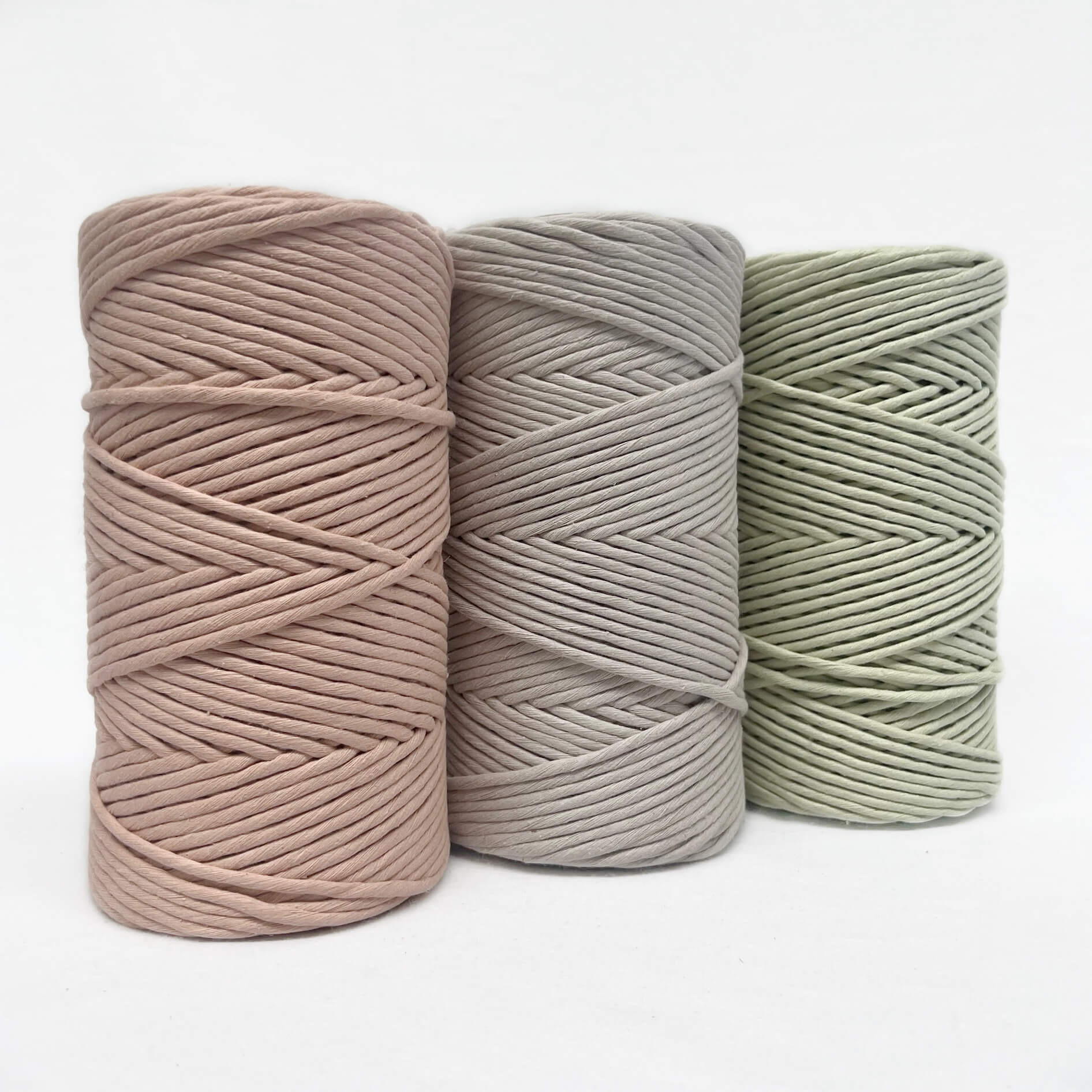 mary maker studio 1kg 5mm recycled cotton macrame string in neutral pink sand colour suitable for macrame workshops beginners and advanced artists