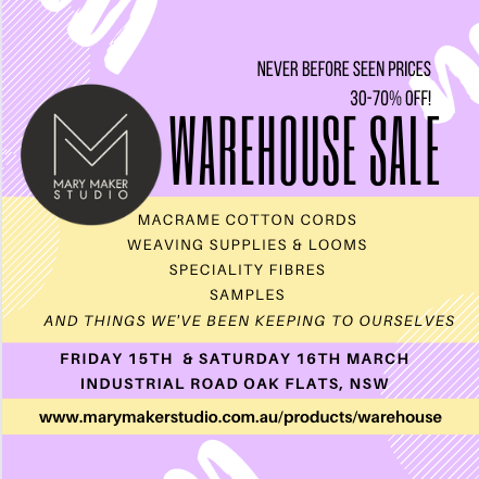 Warehouse Sale - 15th & 16th MARCH 2024