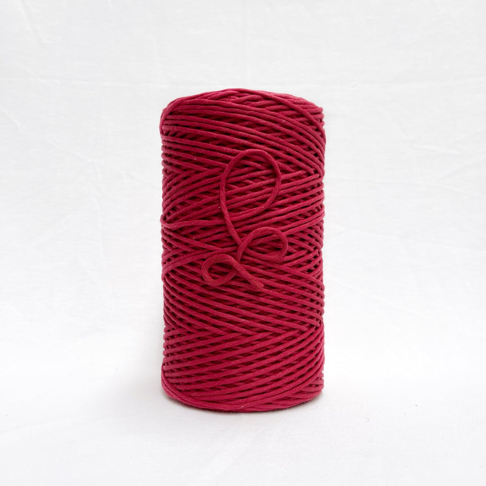 mary maker studio 1kg 5mm recycled cotton macrame string in vibrant chilli red colour buy online for macrame workshops beginners and advanced artists