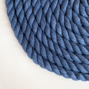 Mary Maker Studio 3Ply Twisted Rope Denim 1m 15mm Coloured Macrame Rope macrame cotton macrame rope macrame workshop macrame patterns macrame