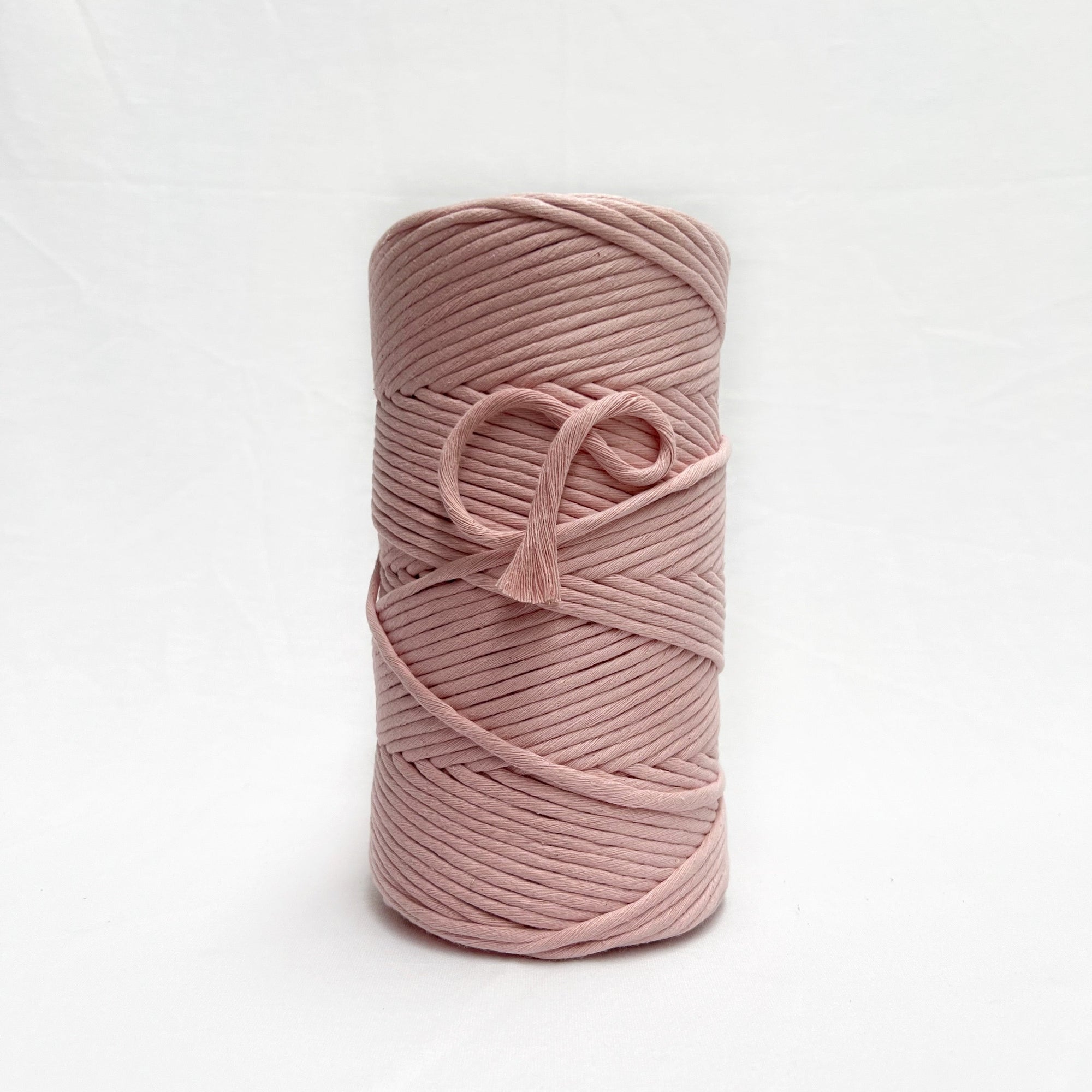 mary maker studio 1kg 5mm recycled cotton macrame string in crisp cherry blossom pink colour suitable for macrame workshops beginners and advanced artists