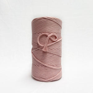 mary maker studio 1kg 5mm recycled cotton macrame string in crisp cherry blossom pink colour suitable for macrame workshops beginners and advanced artists