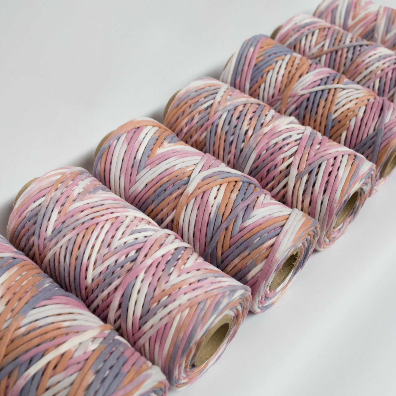 Mary Maker Studio Cloud 9 Cotton 500g Hand Painted Macrame String // Neapolitan Dream macrame cotton macrame rope macrame workshop macrame patterns macrame