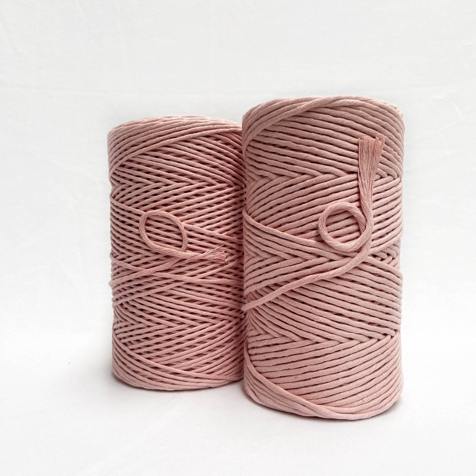 mary maker studio 1kg 5mm recycled cotton macrame string in crisp cherry blossom pink colour suitable for macrame workshops beginners and advanced artists