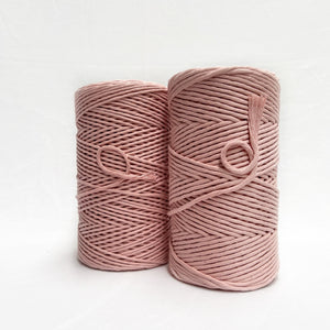 mary maker studio 1kg 5mm recycled cotton macrame string in crisp cherry blossom pink colour suitable for macrame workshops beginners and advanced artists