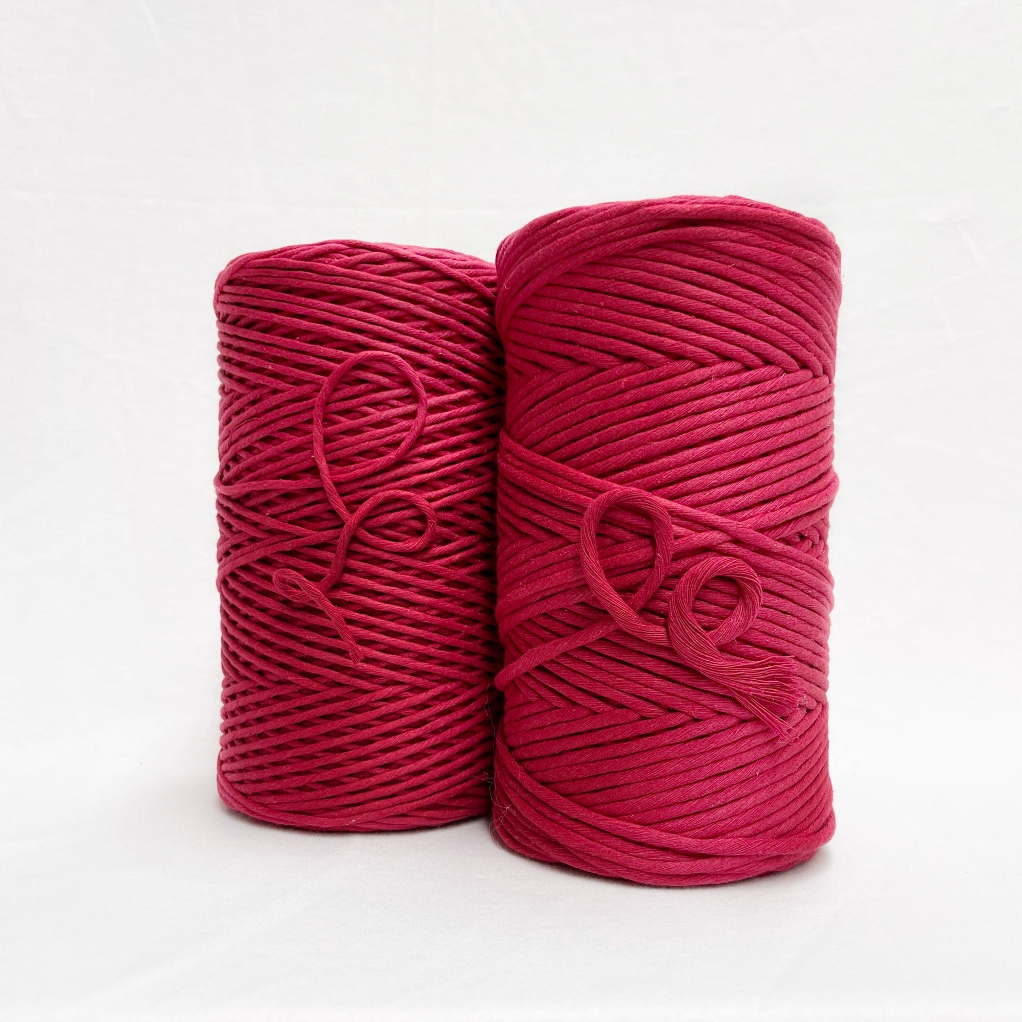 mary maker studio 1kg 5mm recycled cotton macrame string in vibrant chilli red colour buy online for macrame workshops beginners and advanced artists