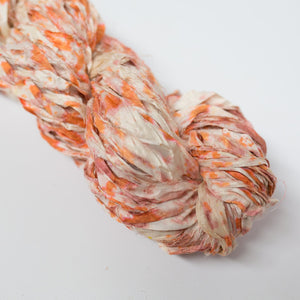 Mary Maker Studio ribbons Apricot Recycled Sari Silk Hand Painted Ribbon macrame cotton macrame rope macrame workshop macrame patterns macrame