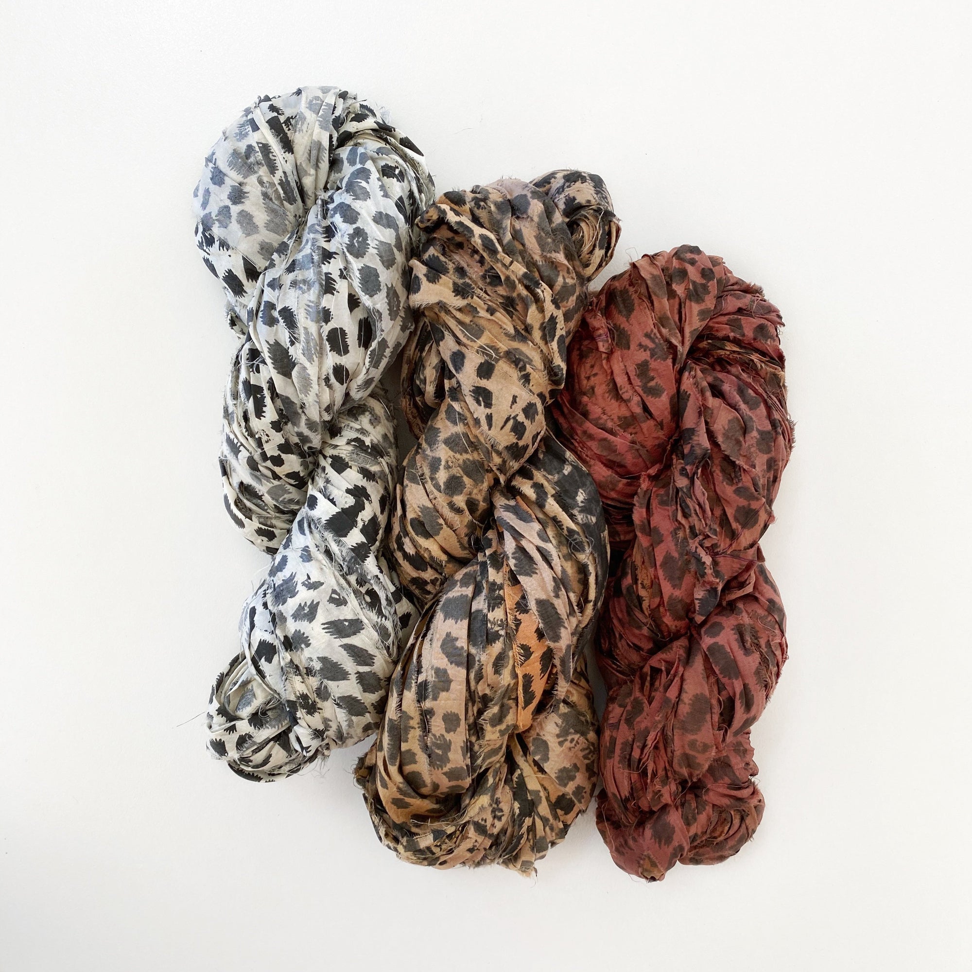 Mary Maker Studio ribbons Sari Silk Leopard Ribbon macrame cotton macrame rope macrame workshop macrame patterns macrame