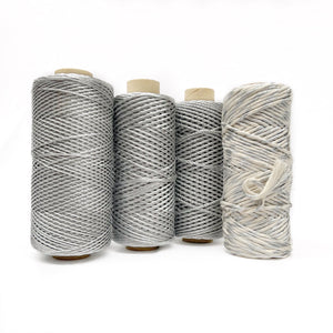 Mary Maker Studio SHIMMER Silver || Metallic Macrame String & Rope macrame cotton macrame rope macrame workshop macrame patterns macrame